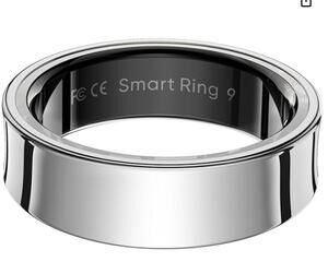 Smart Rings Sleep Heart Rate Blood Oxygen  IP68 Waterproof (Silver, SIZE 9)